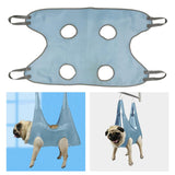 Maxbell Pet Grooming Hammock Cat Dog Restraint Bag Puppy Holder Nail Clipping Blue 81cmx48cm S