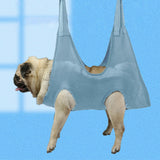 Maxbell Pet Grooming Hammock Cat Dog Restraint Bag Puppy Holder Nail Clipping Blue 81cmx48cm S