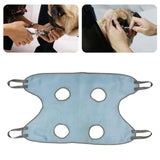 Maxbell Pet Grooming Hammock Cat Dog Restraint Bag Puppy Holder Nail Clipping Blue 92cmx52cm M