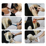 Maxbell Pet Grooming Hammock Cat Dog Restraint Bag Puppy Holder Nail Clipping Black 81cmx48cm S