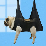 Maxbell Pet Grooming Hammock Cat Dog Restraint Bag Puppy Holder Nail Clipping Black 81cmx48cm S