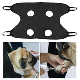 Maxbell Pet Grooming Hammock Cat Dog Restraint Bag Puppy Holder Nail Clipping Black 92cmx52cm M