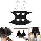 Maxbell Multi Functional Cat Grooming Hammock Helper Restraint Towel Bag for Puppy S Black