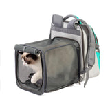 Maxbell Pet Carrier Backpack Expandable Dog Backpack for Traveling Cats Small Dogs Blue