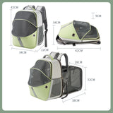 Maxbell Pet Carrier Backpack Expandable Dog Backpack for Traveling Cats Small Dogs Green
