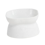 Maxbell Elevated Cat Bowls Tilted Upper and Lower Bowls Stylish Durable Cat Dishes White