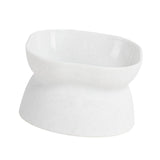 Maxbell Elevated Cat Bowls Tilted Upper and Lower Bowls Stylish Durable Cat Dishes White