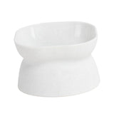 Maxbell Elevated Cat Bowls Tilted Upper and Lower Bowls Stylish Durable Cat Dishes White