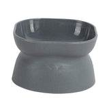 Maxbell Elevated Cat Bowls Tilted Upper and Lower Bowls Stylish Durable Cat Dishes Grey
