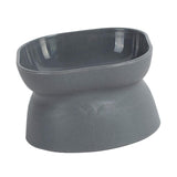 Maxbell Elevated Cat Bowls Tilted Upper and Lower Bowls Stylish Durable Cat Dishes Grey