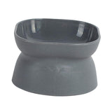 Maxbell Elevated Cat Bowls Tilted Upper and Lower Bowls Stylish Durable Cat Dishes Grey
