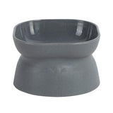 Maxbell Elevated Cat Bowls Tilted Upper and Lower Bowls Stylish Durable Cat Dishes Grey