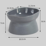 Maxbell Elevated Cat Bowls Tilted Upper and Lower Bowls Stylish Durable Cat Dishes Grey