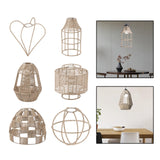 Maxbell Pendant Lamp Shade Decoration Woven for Bedroom Dining Room Living Room 24cmx22cm