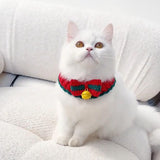 Maxbell Wool Knitted Christmas Cat Collar Scarf Neck Jewelry Necklace Bell S