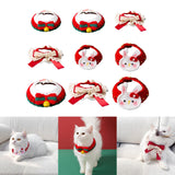 Maxbell Wool Knitted Christmas Cat Collar Scarf Neck Jewelry Necklace Bell S