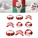 Maxbell Wool Knitted Christmas Cat Collar Scarf Neck Jewelry Necklace Bell S