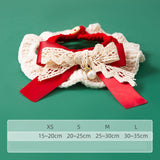 Maxbell Wool Knitted Christmas Cat Collar Scarf Neck Jewelry Necklace Bowknot S