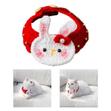 Maxbell Wool Knitted Christmas Cat Collar Scarf Neck Jewelry Necklace Rabbit M