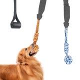 Maxbell Dog Outdoor Bungee Hanging Toy Interactive Durable Tugger Tether Tug Toy Grey