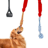 Maxbell Dog Outdoor Bungee Hanging Toy Interactive Durable Tugger Tether Tug Toy Red