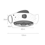 Maxbell Cat Tunnel Pet Interactive Toy Washable Cushion with Ball for Hedgehog Blue