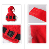 Maxbell Small Dog Cat Costume Pet Winter Coat Red Santa Festive Clothe for Small Dogs XS