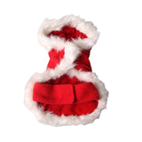 Maxbell Small Dog Cat Costume Pet Winter Coat Red Santa Festive Clothe for Small Dogs XS