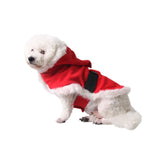 Maxbell Small Dog Cat Costume Pet Winter Coat Red Santa Festive Clothe for Small Dogs XS