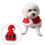 Maxbell Small Dog Cat Costume Pet Winter Coat Red Santa Festive Clothe for Small Dogs XS
