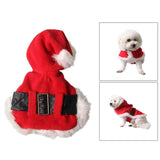 Maxbell Small Dog Cat Costume Pet Winter Coat Red Santa Festive Clothe for Small Dogs XS