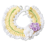 Maxbell Hand Knitted Cat Collar Accessories Dog Neck Jewelry for Pet Supplies Flower M