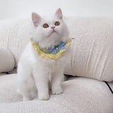 Maxbell Hand Knitted Cat Collar Accessories Dog Neck Jewelry for Pet Supplies Bowknot L