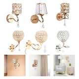 Maxbell Wall Sconce Light Crystal Lighting Fixtures Wall Mounted Lamp for Bedroom StyleA
