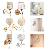 Maxbell Wall Sconce Light Crystal Lighting Fixtures Wall Mounted Lamp for Bedroom StyleA