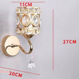 Maxbell Wall Sconce Light Crystal Lighting Fixtures Wall Mounted Lamp for Bedroom StyleA