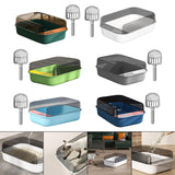 Maxbell Cat Litter Box Toilet Rabbit Deep Loo Bedpan Pet Litter Tray Green