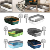 Maxbell Cat Litter Box Toilet Rabbit Deep Loo Bedpan Pet Litter Tray Green