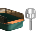 Maxbell Cat Litter Box Toilet Rabbit Deep Loo Bedpan Pet Litter Tray Green