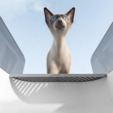 Maxbell Cat Litter Box Toilet Rabbit Deep Loo Bedpan Pet Litter Tray White