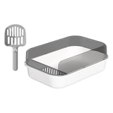 Maxbell Cat Litter Box Toilet Rabbit Deep Loo Bedpan Pet Litter Tray White