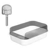 Maxbell Cat Litter Box Toilet Rabbit Deep Loo Bedpan Pet Litter Tray White