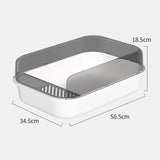 Maxbell Cat Litter Box Toilet Rabbit Deep Loo Bedpan Pet Litter Tray White