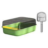 Maxbell Cat Litter Box Toilet Rabbit Deep Loo Bedpan Pet Litter Tray Grass Green
