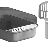 Maxbell Cat Litter Box Toilet Rabbit Deep Loo Bedpan Pet Litter Tray Gray