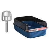 Maxbell Cat Litter Box Toilet Rabbit Deep Loo Bedpan Pet Litter Tray Deep Blue