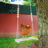 Maxbell Wooden Chicken Swing Chicken Toys Exercise Toy for Finches Bird Poultry