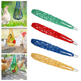 Maxbell Chicken Vegetable String Bag Fruit Treat Feeder with Hook for Goose Poultry blue