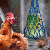 Maxbell Chicken Vegetable String Bag Fruit Treat Feeder with Hook for Goose Poultry blue