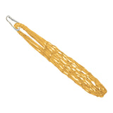 Maxbell Chicken Vegetable String Bag Fruit Treat Feeder with Hook for Goose Poultry yellow